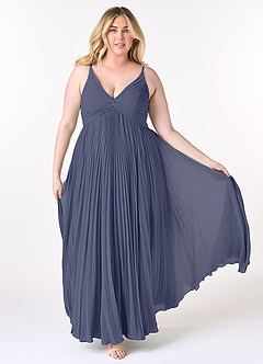 Azazie Raychelle Bridesmaid Dresses Stormy A-Line V-Neck Chiffon Dress image7