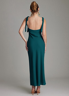Azazie Luddie Bridesmaid Dresses Pine Mermaid Bow Chiffon Dress image6