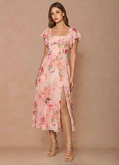 Talia Abstract Bouquet Floral Midi Dress image4