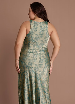 Gelina Platinum Teal Maxi Dress image10