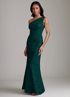 Azazie Emerson Brudepigekjoler Havfrue Off-Shoulder Blomsterudbrændthed Gulv-længde Kjole image5