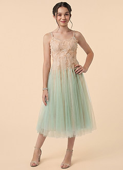 front Azazie Ella Junior Formal Dress