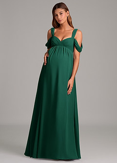 Azazie Rhea Abiti da damigella d'onore premaman Abito A-Line Plissettato Chiffon Floor-Length image1