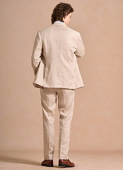 front Harrison Marrone Chiaro Abito 3 pezzi in lino 100%