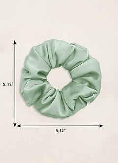 front Farblich Passendes Dreiteiliges Brautjungfern-Haargummi-Set Aus Stretch-Satin In Übergröße