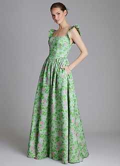 Azazie Ariyah Kleider zum Anprobieren zu Hause A-Linie Korsett Brokat Kleid Mintfarbenes Mauve image1