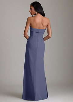 Azazie Aretha Bridesmaid Dresses Stormy A-Line Strapless Chiffon Dress image2