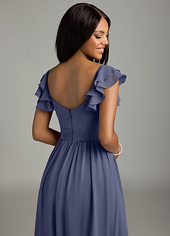 Azazie Anaya Bridesmaid Dresses Stormy A-Line Pleated Chiffon Dress image2