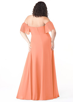 Azazie Sue Bridesmaid Dresses Sunset A-Line Off the Shoulder Chiffon Convertible Dress image8