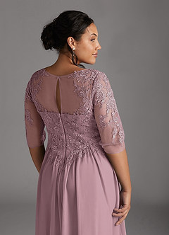 Azazie Harriet Mother of the Bride Dresses Dusty Rose A-Line Scoop lace Mesh Dress image8