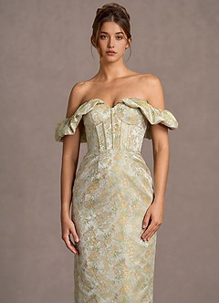 Vestido Verde Multi Midi Calista image3