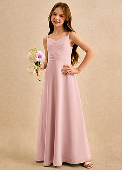 Azazie Hollie Girls Formal Final Sale Dusty Sage A-Line Sweetheart Neckline Chiffon Dress image1