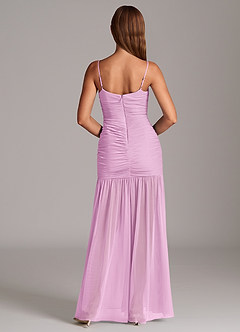 Azazie Aimie Robes de demoiselle d'honneur Robe Sirène en Maille Rose Bonbon image6