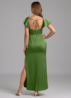 Azazie Demia Bridesmaid Dresses Basil Sheath Sweetheart Neckline Stretch Satin Dress image6