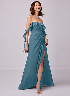 Barbie ♥ Azazie Bridesmaid Dresses Bermuda A-Line Off the Shoulder Chiffon Convertible Dress image5