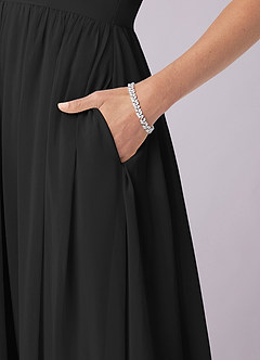 Barbie ♥ Azazie Bridesmaid Dresses A-Line Corset Chiffon Floor-Length Dress image8