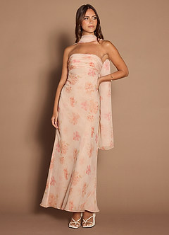 Kala Peach Maxi Dress image1