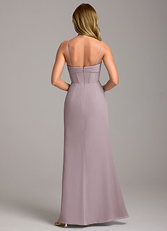 Azazie Chantel Vestidos de damas de honor Vestido de Atardecer de Gasa de Corte Recto Convertible con Sin tirantes image6