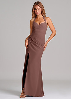 Azazie Emeria Suknie dla druhen Syrena Dekolt w kształcie serca Szyfon Do ziemi Sukienka image1