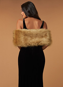 front Azazie Sincerity Faux Fur Wrap