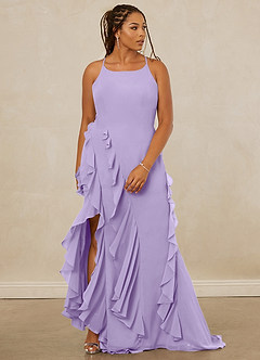 Christian Siriano Bridal for Azazie 1006 Bridesmaid Dresses Lilac Mermaid Ruched Chiffon Dress image10