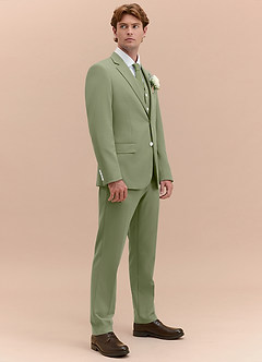 front James Pistachio Structured Stretch 3-piece suit