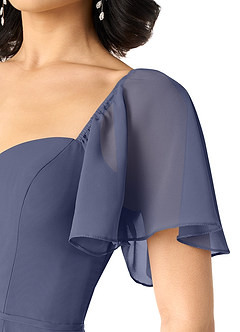 Azazie Chloe Bridesmaid Dresses Stormy A-Line Sweetheart Neckline Chiffon Dress image6