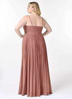 Azazie Vini Bridesmaid Dresses Cedar Rose A-Line V-Neck Pleated Chiffon Dress image8
