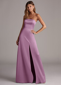 Azazie Wren Bridesmaid Dresses Wisteria A-Line Strapless Stretch Satin Convertible Dress image3