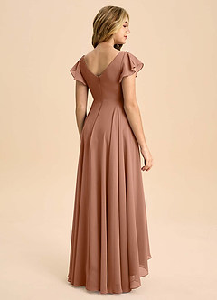 Azazie Caria Junior Bronzer A-Line Pleated Chiffon Dress image2