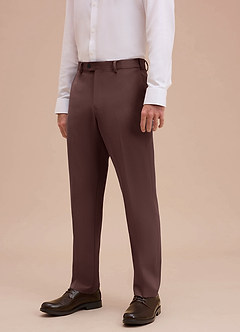 front Ethan Espresso Refined Weave Dress Pants