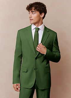 front James Olive Structured Stretch Suit Jacket