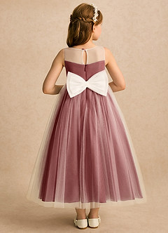 Azazie Amina Flower Girl Klänningar Klänning A-linje i Tyll Spets image7