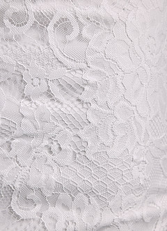 Azazie Kennedy Wedding Dresses Diamond White Sheath Strapless Lace Dress image8