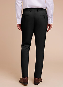 front Miles Black Seersucker Dress Pants