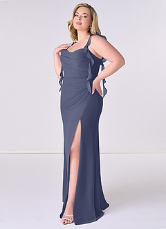 Barbie ♥ Azazie Bridesmaid Dresses Stormy Mermaid Corset Chiffon Dress image9