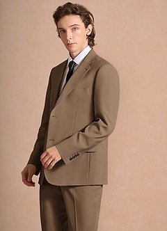 front James Truffle Structured Stretch Suit Jacket