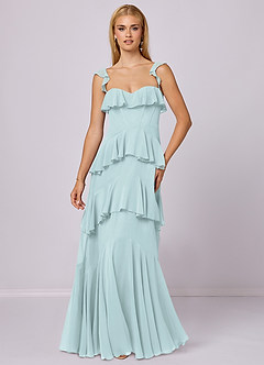 Barbie ♥ Azazie Bridesmaid Dresses Mist A-Line Sweetheart Neckline Chiffon Dress image3