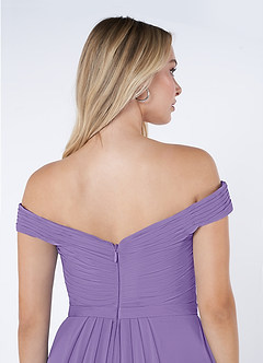 Azazie Audrianna Robes de demoiselle d'honneur Robe Trapèze Convertible en Mousseline de soie Schulterfrei gerafft Tahiti image6