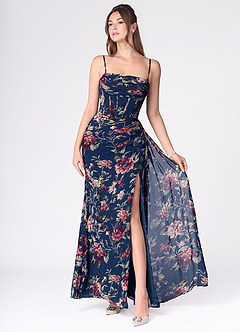 Aurra Navy Multi Maxi Dress image3