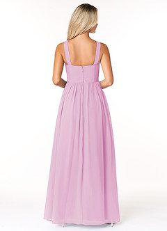 Azazie Elvira Bridesmaid Dresses Candy Pink A-Line Pleated Chiffon Dress image2