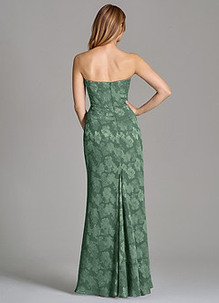 Azazie Ezrena Abiti da Damigella Abito Convertibile Sirena in Burnout Floreale Senza Cinturino Eucalipto image5