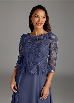 Azazie Averie Mother of the Bride Dresses Stormy A-Line Boatneck Sequins Chiffon Dress image4