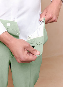 front James Dusty Sage Structured Stretch 3-piece suit