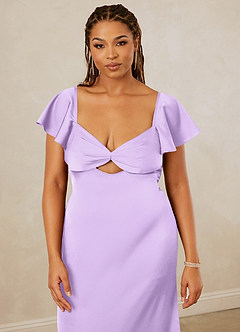 Christian Siriano Bridal for Azazie 1005 Brautjungfernkleider Etui Herzausschnitt Stretch-Satin Kleid Flieder image14