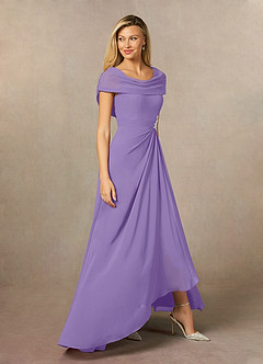 Azazie Mary Abiti per la Madre della Sposa Abito A-Line in Chiffon Spacco Laterale Tahiti image4