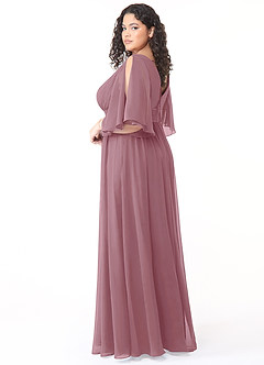 Azazie Temeka Bridesmaid Dresses Vintage Mauve A-Line Ruched Chiffon Dress image10