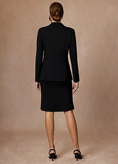 front Charlotte Czarny Sukienka Z Wyrafinowanego Splotu