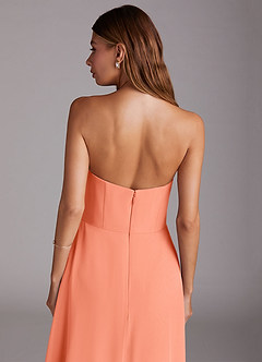 Azazie Wren Bridesmaid Dresses Sunset A-Line Side Slit Chiffon Convertible Dress image7