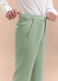 front James Dusty Sage Structured Stretch Dress Pants